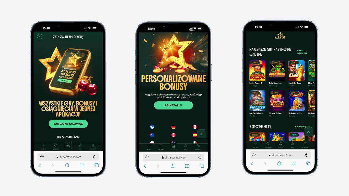 AllStar Aplikacja mobilna 