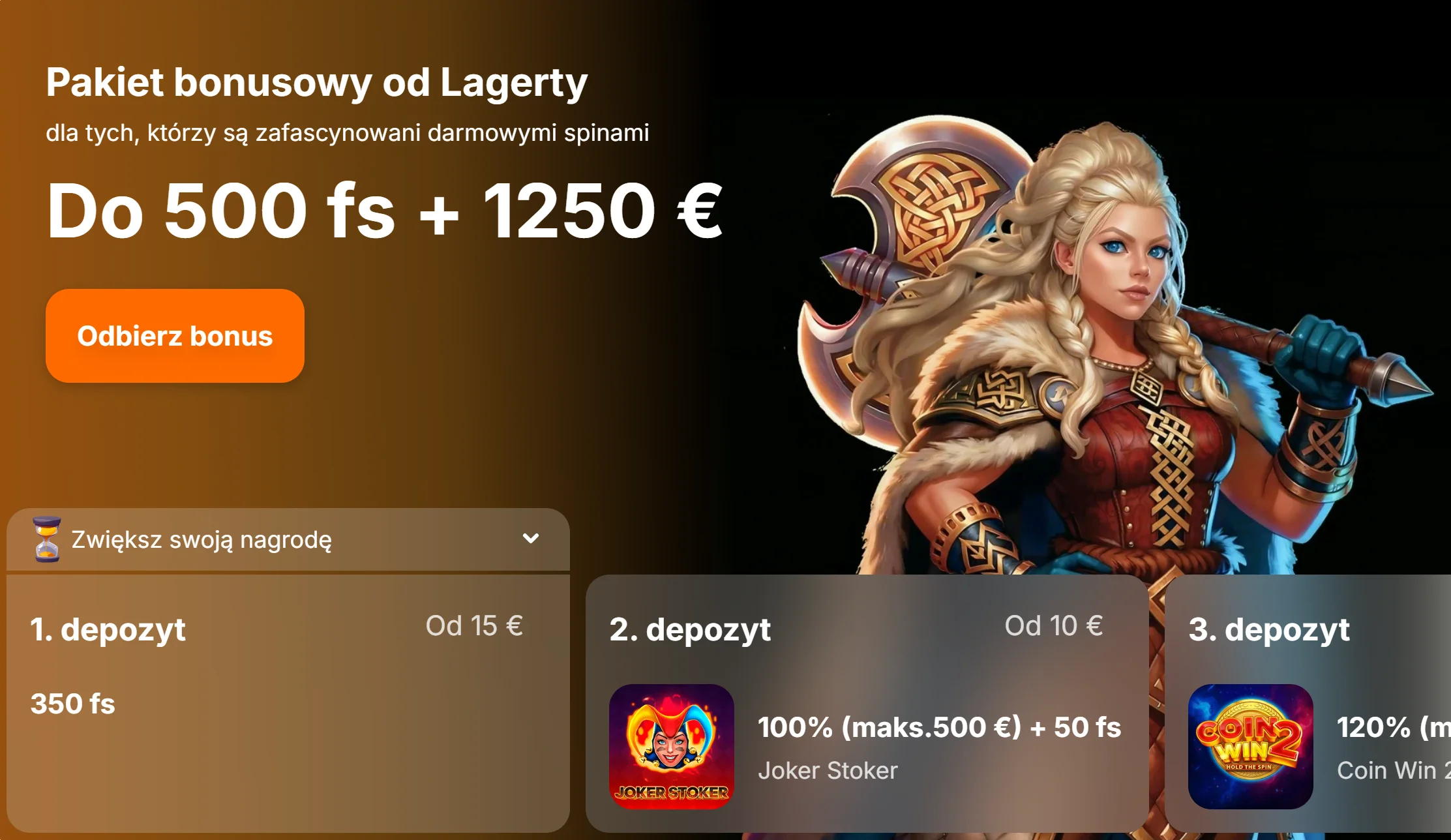 HitnSpin bonus powitalny od Lagerthy