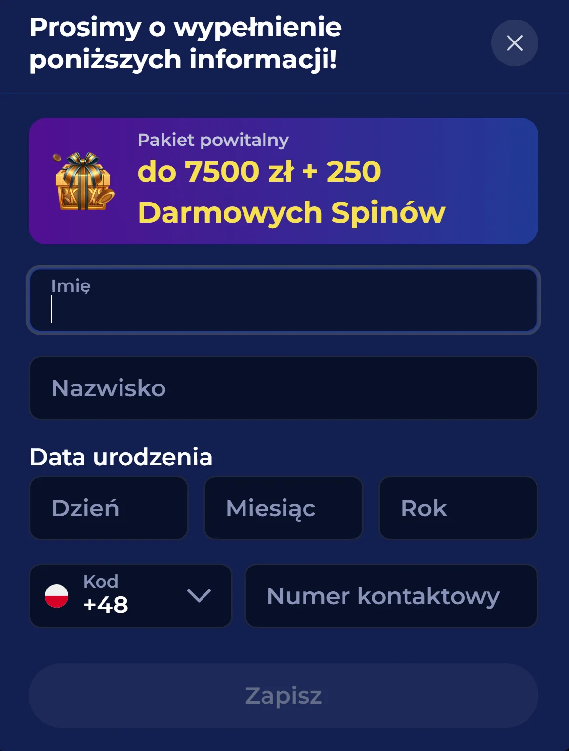 Jak Otrzymać bonus bez depozytu IvyBet Casino? Krok 2