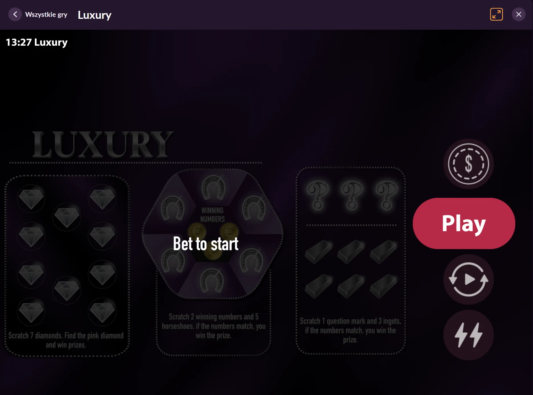 Jak grać w zdrapki online? Krok 3