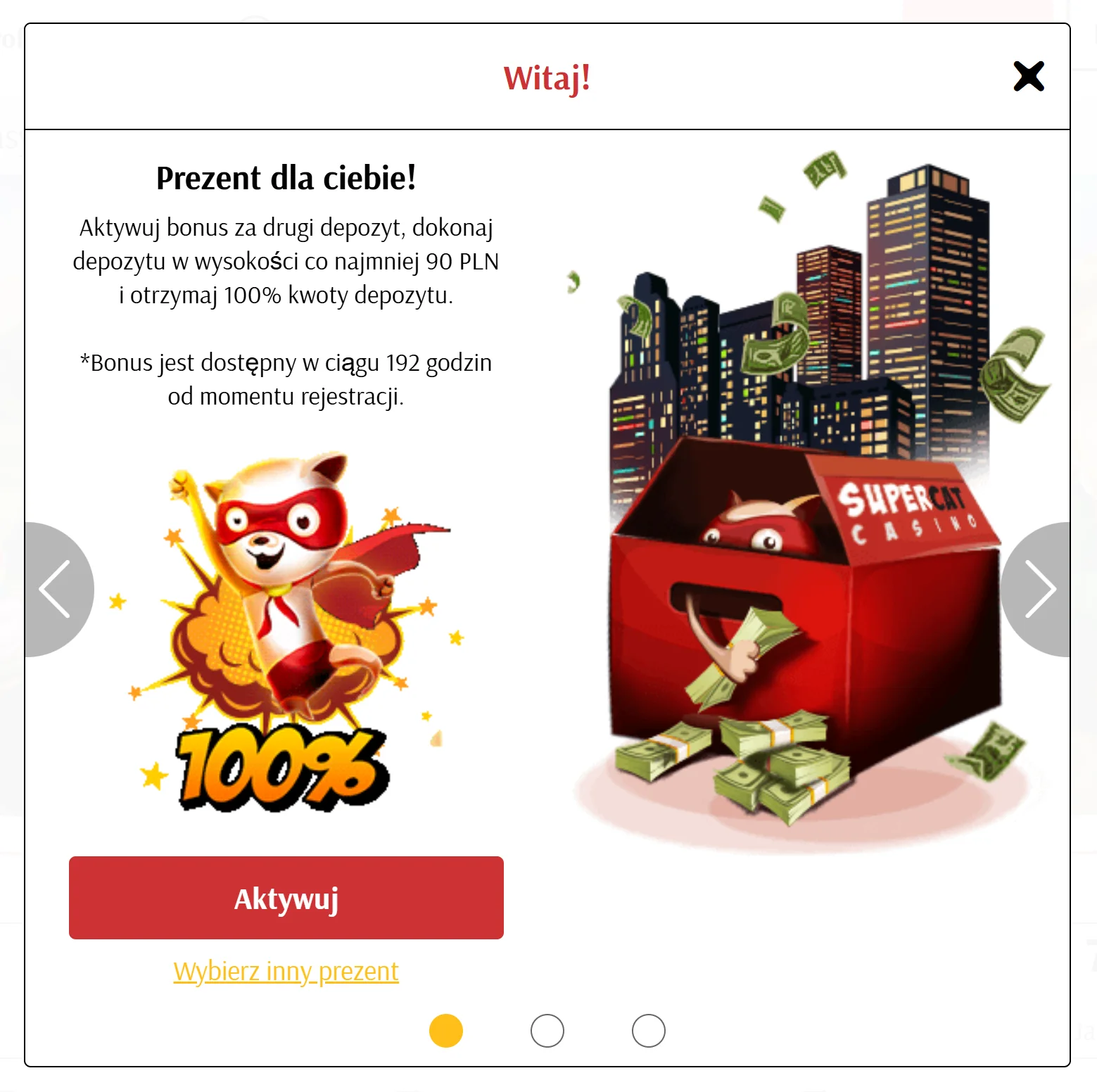 Jak założyć konto w SuperCat Casino? Krok 3