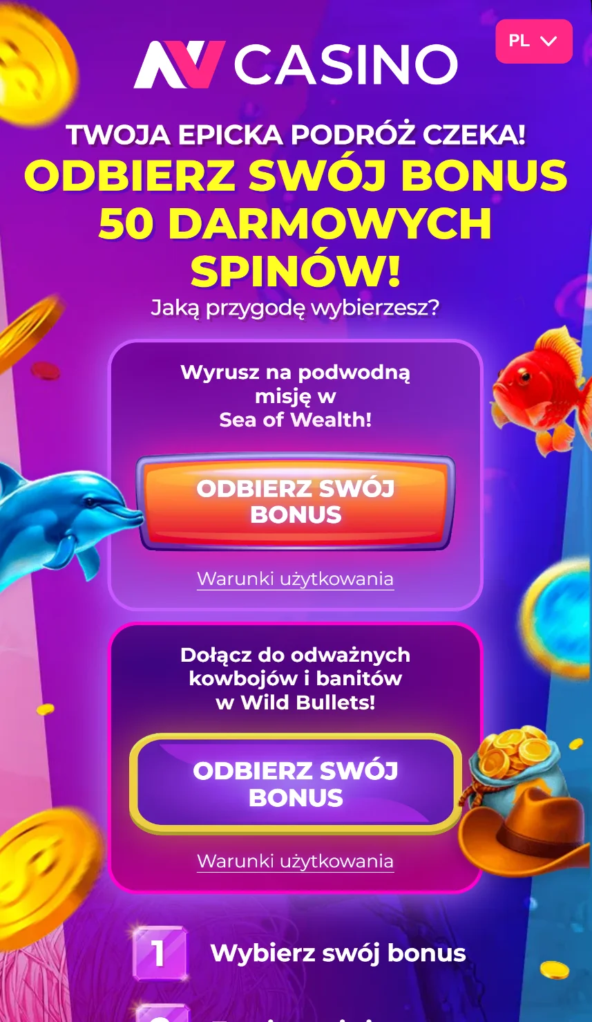 NV Casino 50 darmowcyh spinów