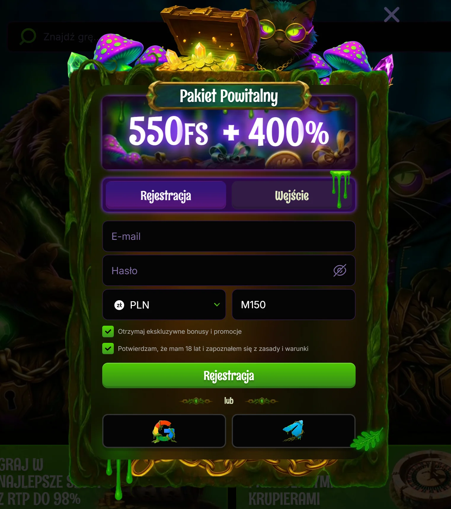 Jakotrzymać bonus bez depozytu LuckMore Casino? Krok 2