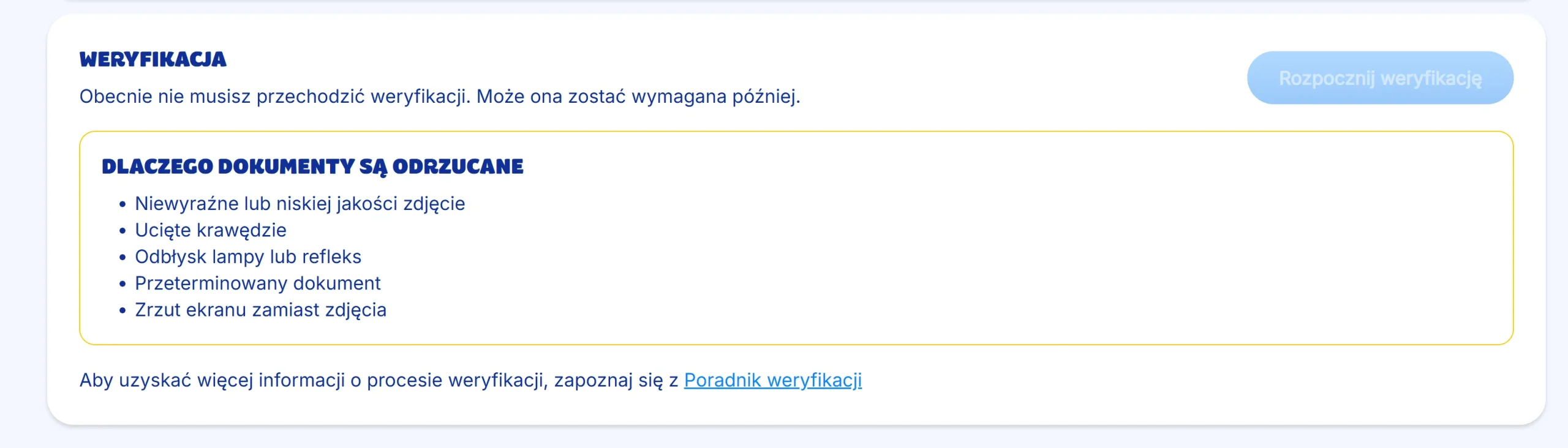 MrBet weryfikacja KYC