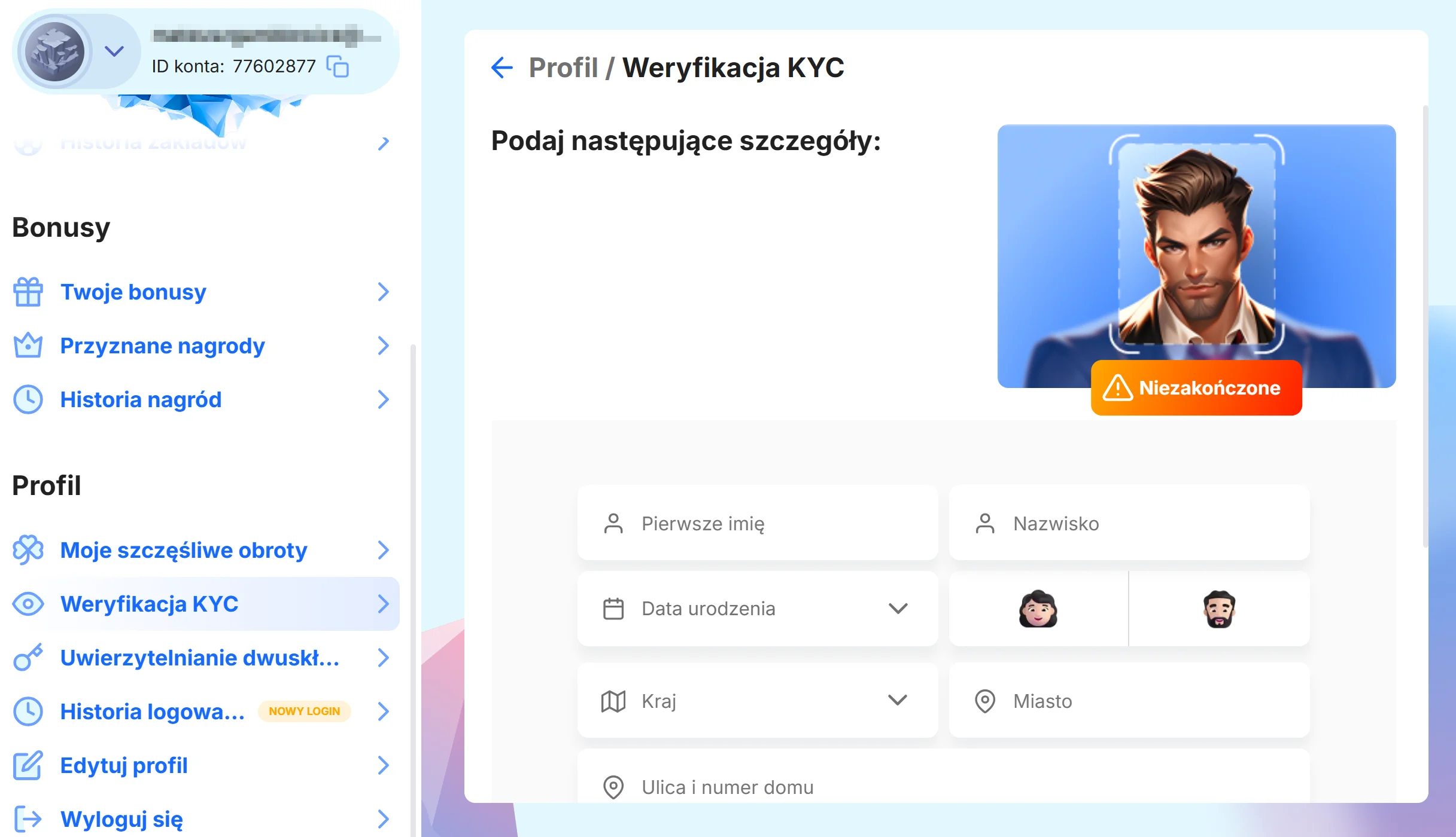 Jak otrzymać bonus bez depozytu w Ice Casino? Krok 4