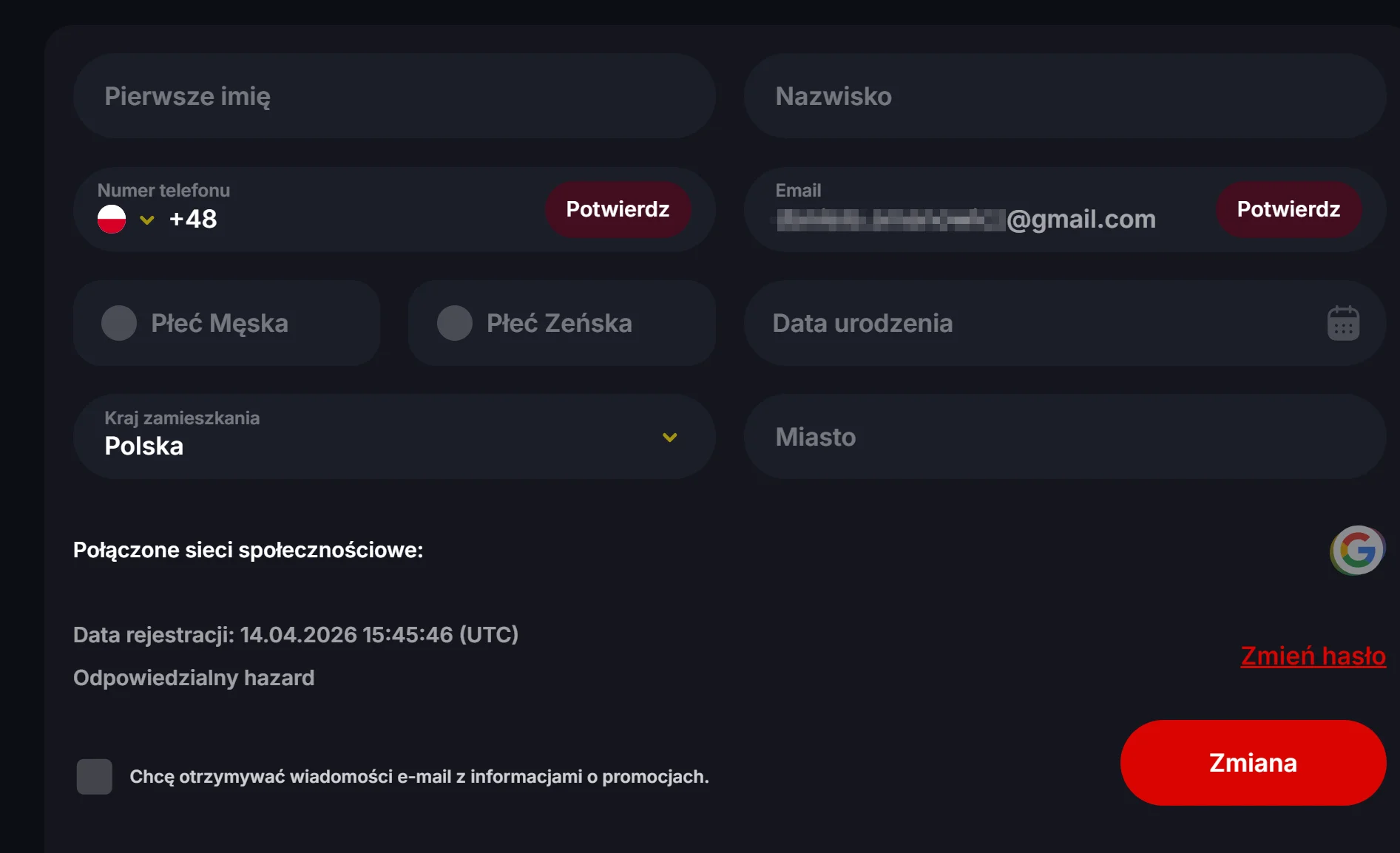 Jak otrzymać darmowe spiny za rejestrację? Krok 4