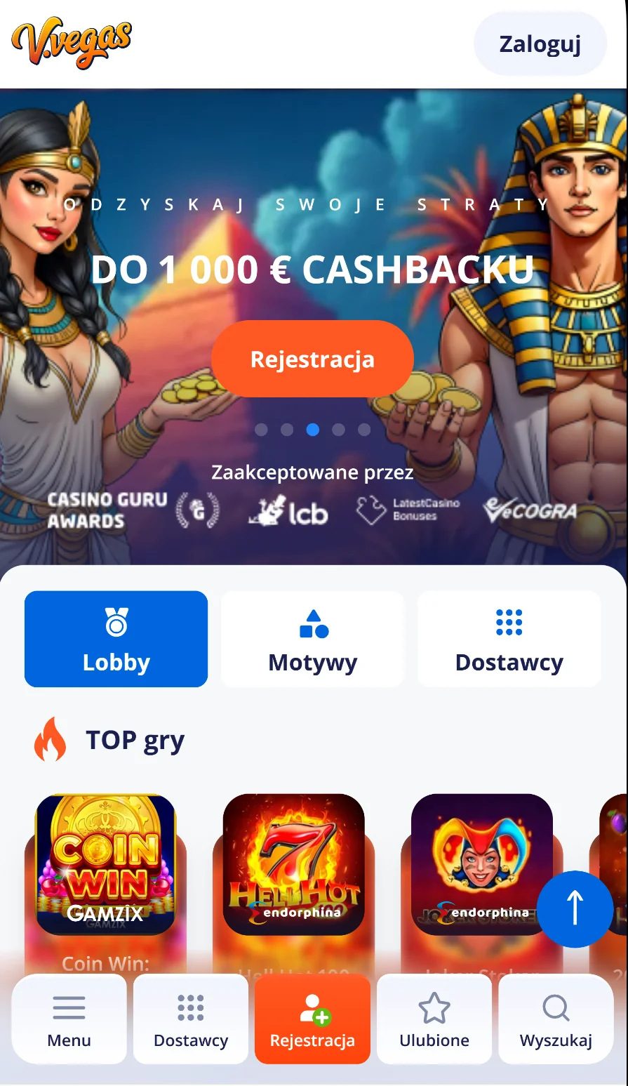 V.Vegas main page