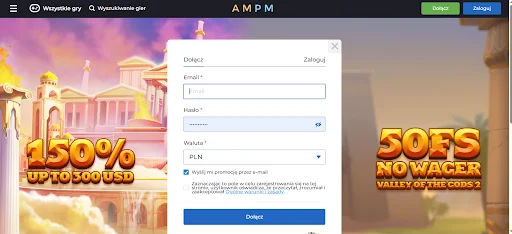 AMPM Casino Kod Promocyjny krok 3