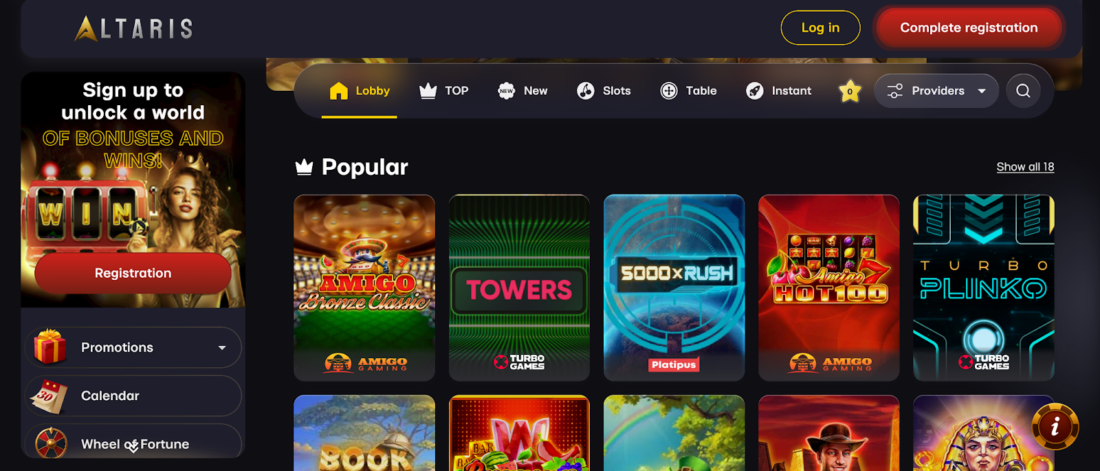 Altaris glowna strona