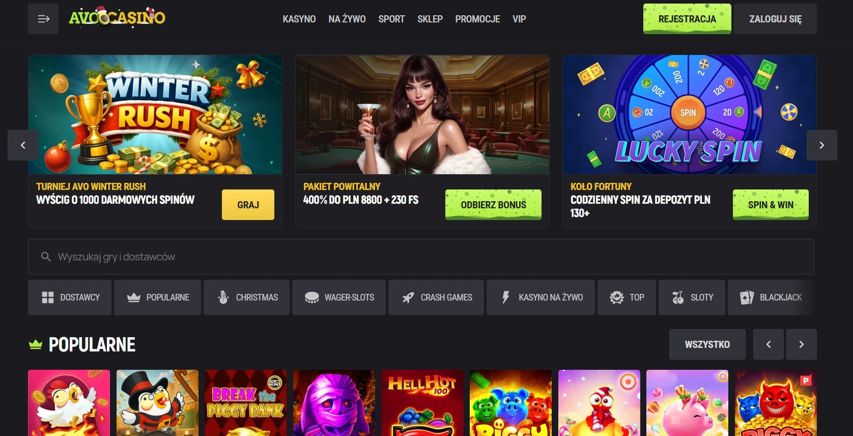Avocasino strona główna