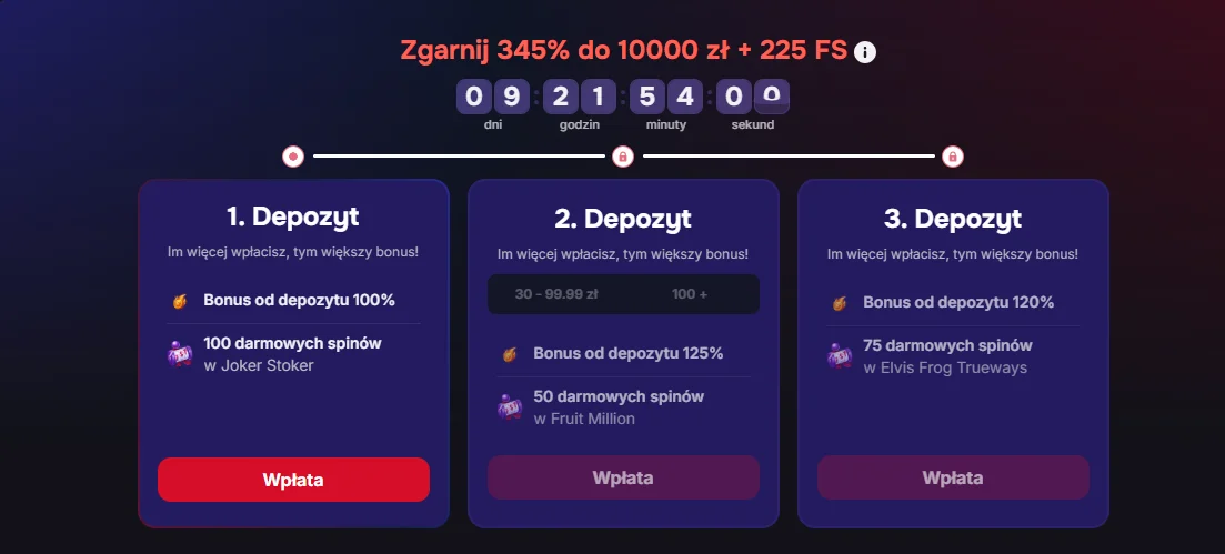 Brionis Casino welcome bonus