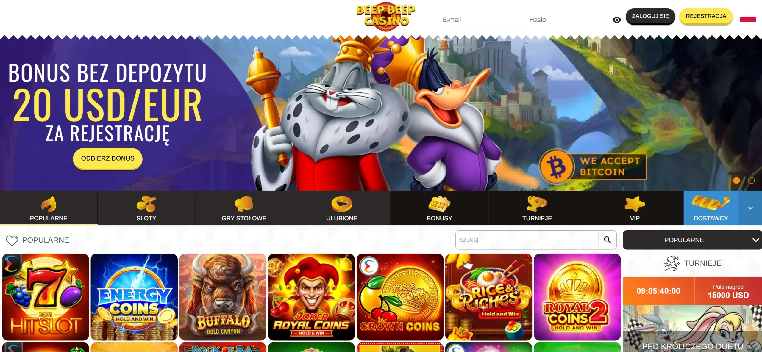 Beep Beep Casino Main Page