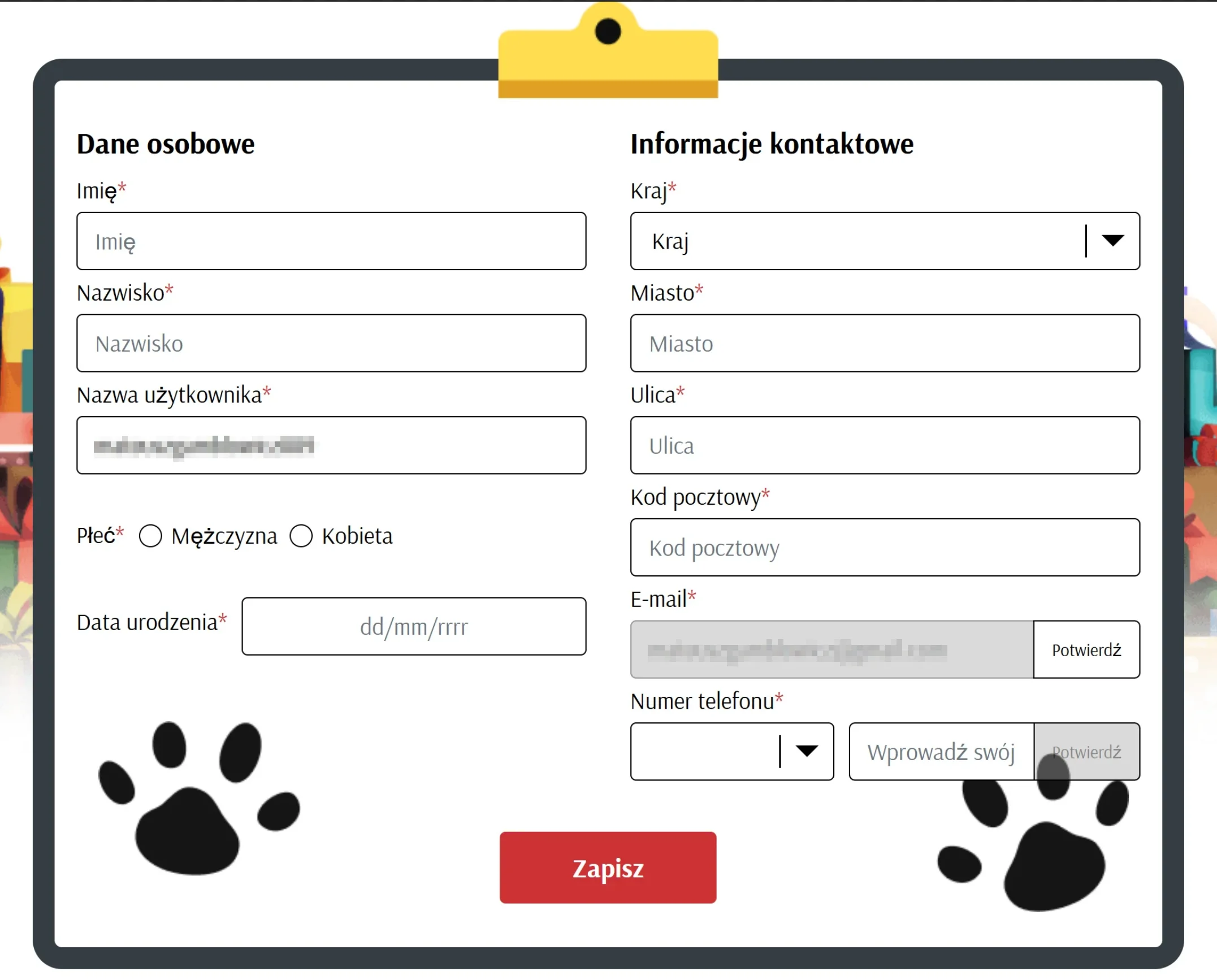 Jak założyć konto w SuperCat Casino? Krok 2