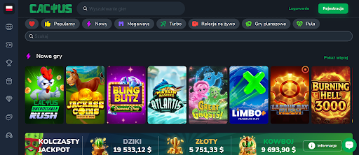 Cactus Casino screen