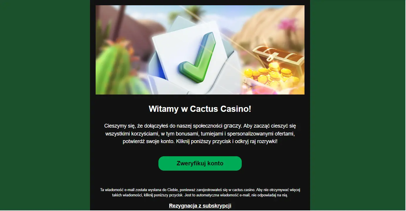 Cactus Casino weryfikacja