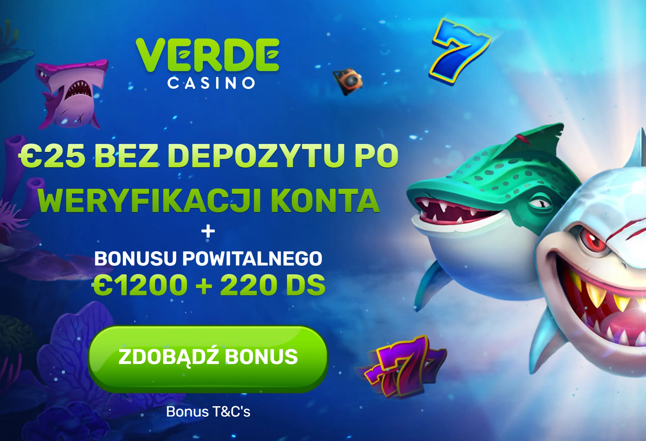 Jak odebrać bonus bez depozytu w Verde Casino? Krok 1