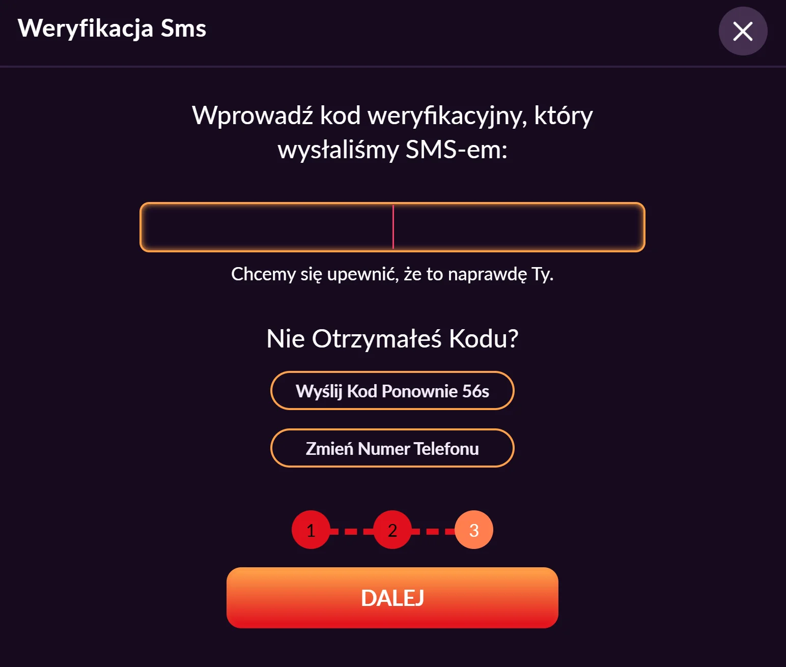 Fireball Rejestracja Krok 4