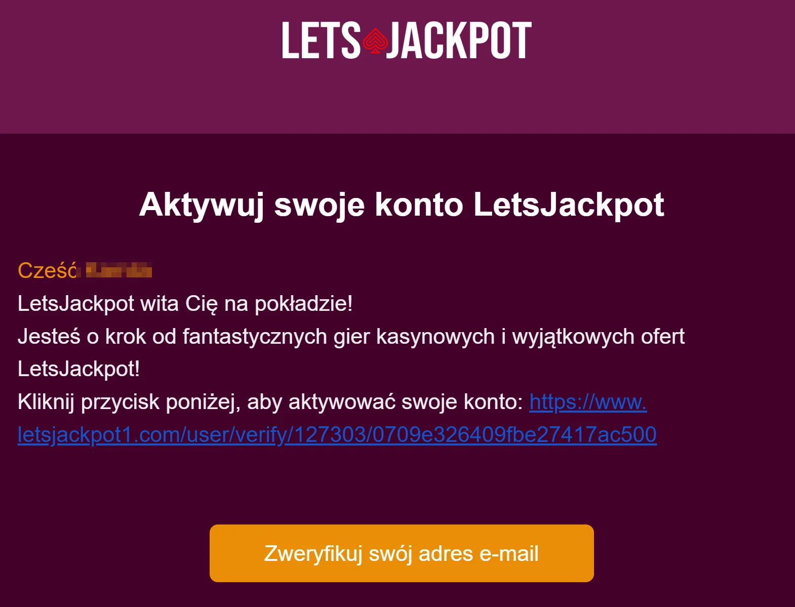 Jak otrzymać bonus bez depozytu Lets Jackpot Casino? Krok 5