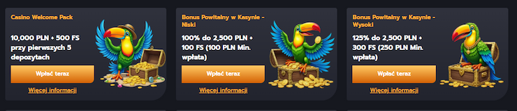 Flappy Casino welcome bonuses