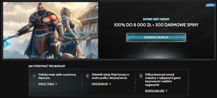 Godz Casino bonus powitalny