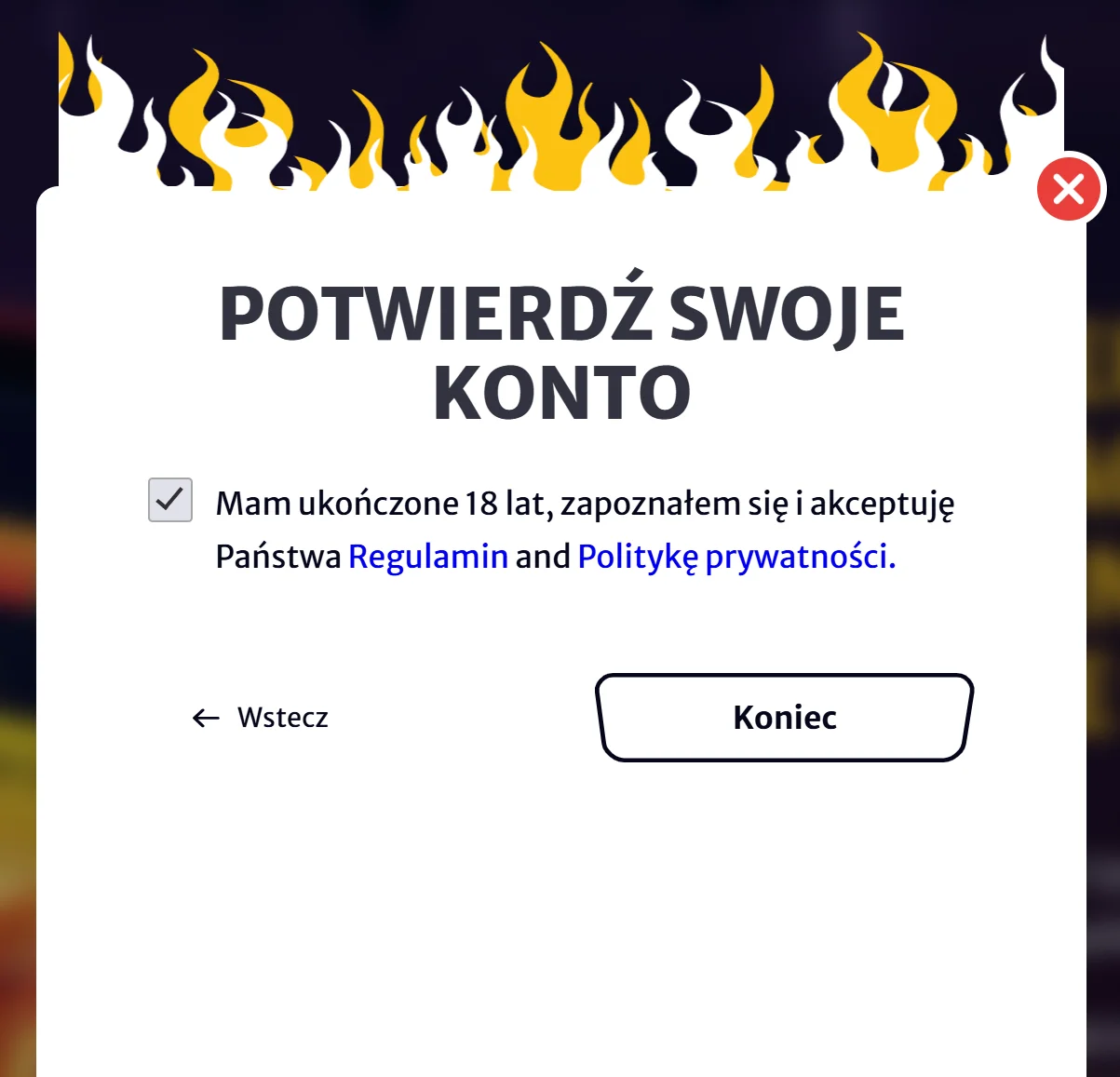 HellSpin rejestracja krok 6