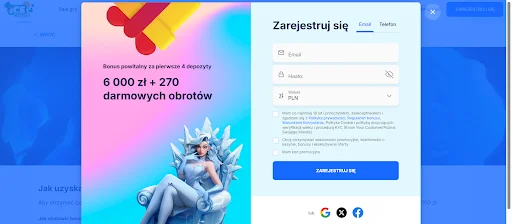 Ice Casino bonus bez depozytu krok 2