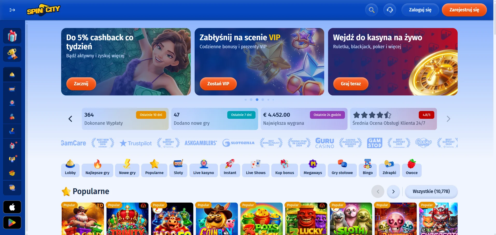 Kasyno online Spin.City