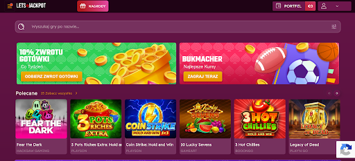 Let’s Jackpot screen