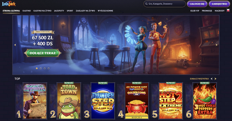 Lolajack main page