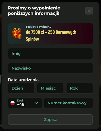 RoyalTigers rejestracja krok 3