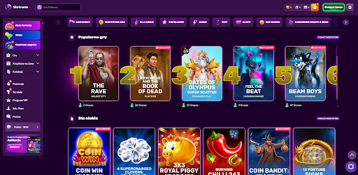 Slotrave Casino main page screen