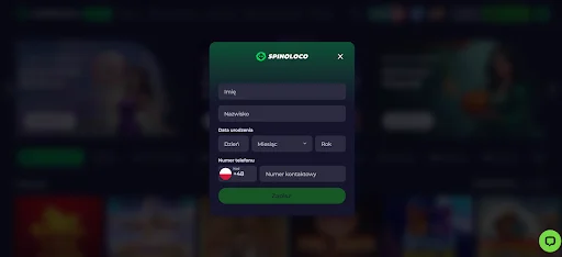Spinoloco rejestracja krok 3