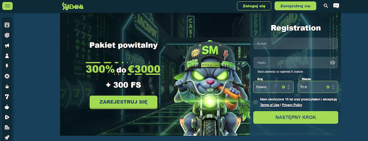 Stakemania main page