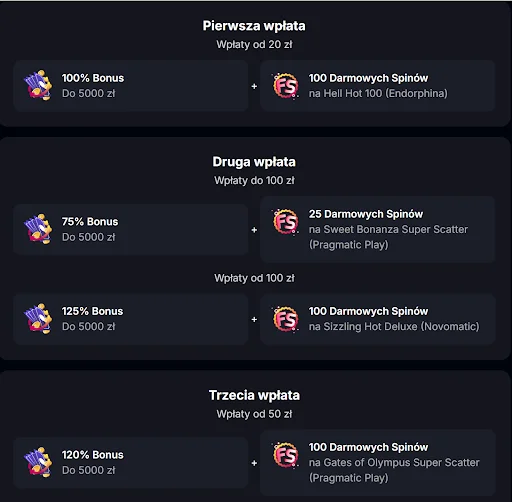 YEP! Casino powitalny bonus