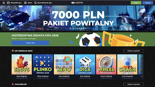 Zakładanie konta w AMPM Casino krok 1