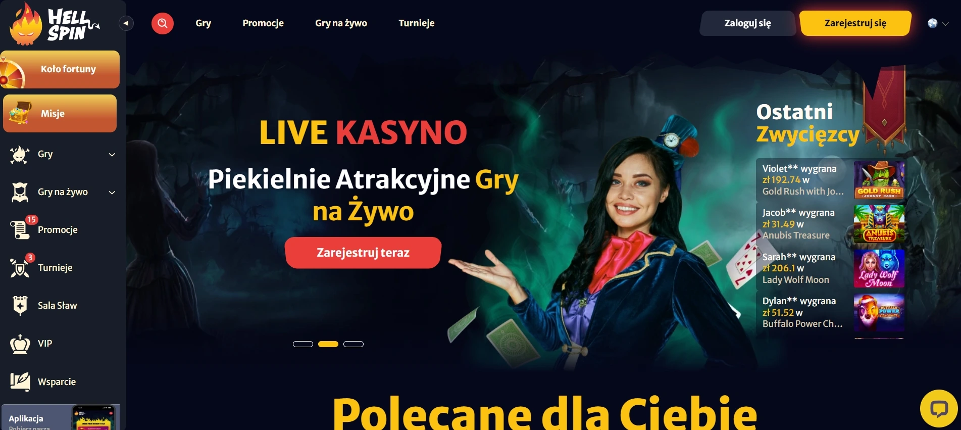 bonus bez depozytu od hillspin