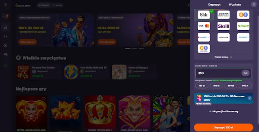 coolzino casino rejestracja krok 3