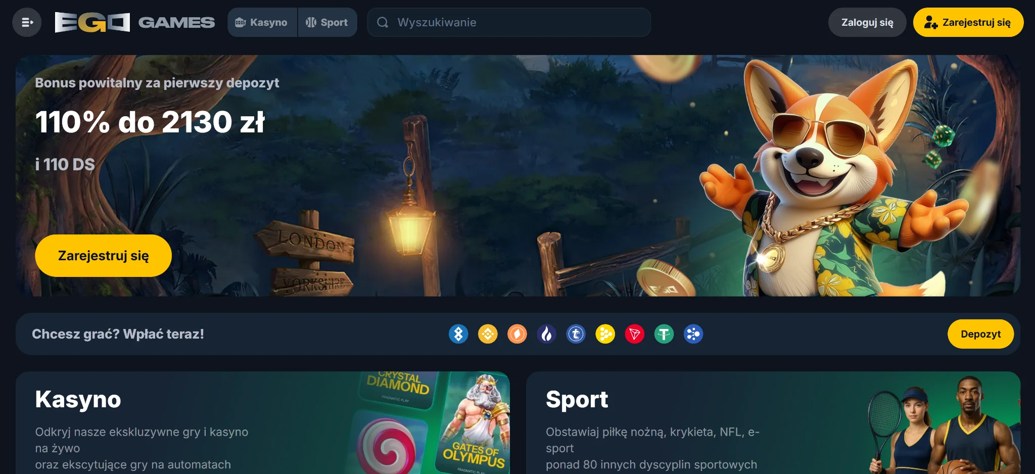 Ego games main page