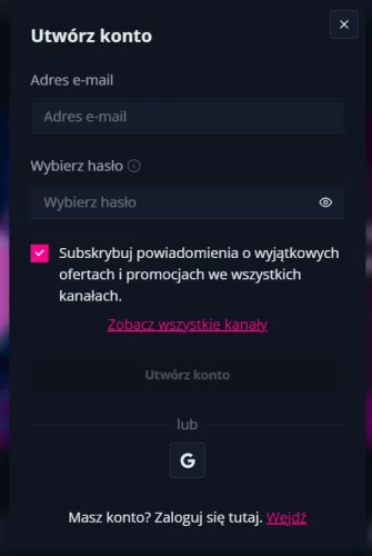 formularz rejestracyjny xonbet