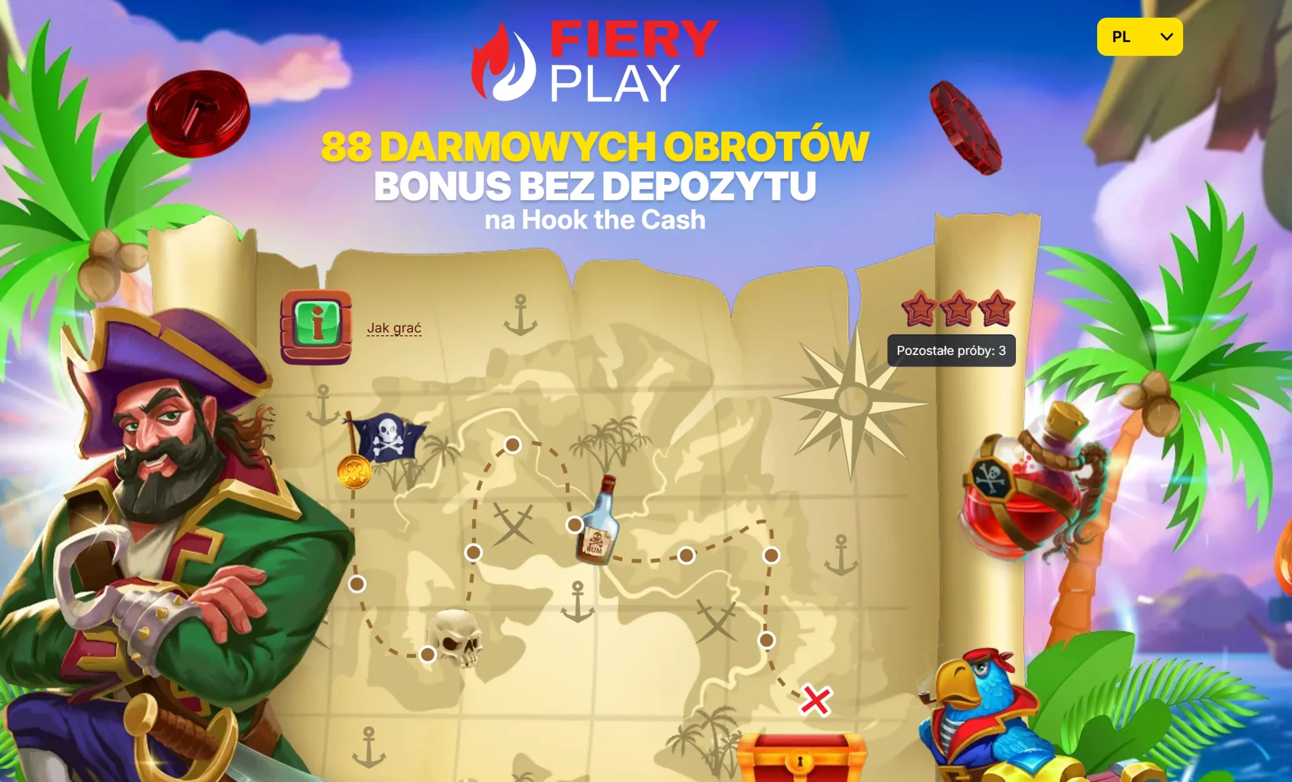 Fiery Play kod promocyjny krok 1