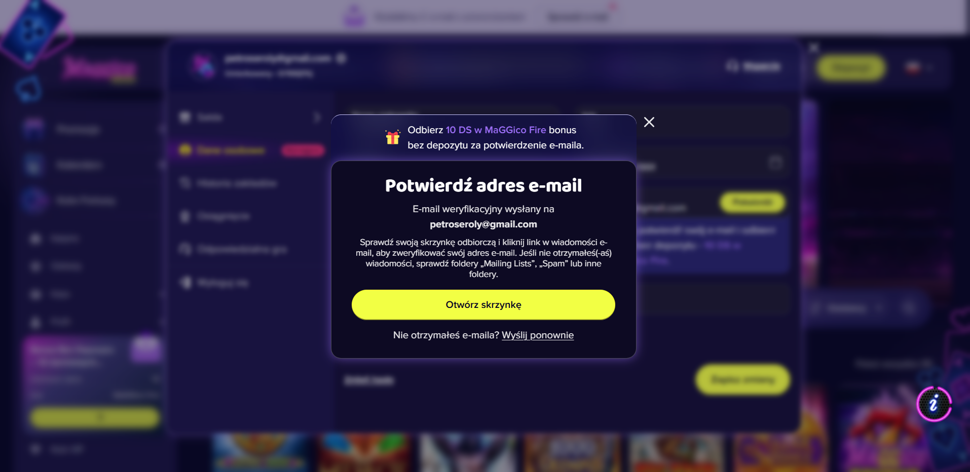 maggico casino bonus krok 3