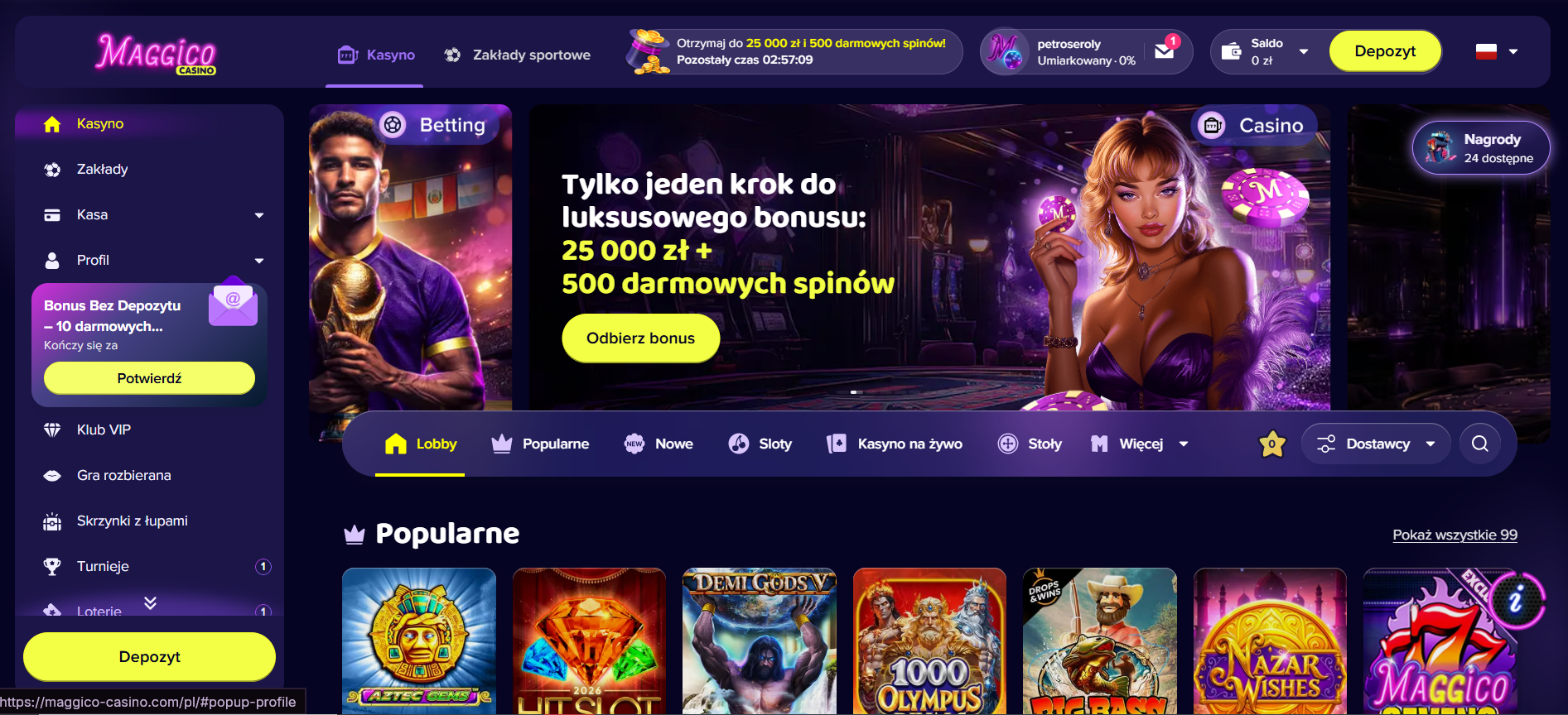maggico casino bonus krok 4