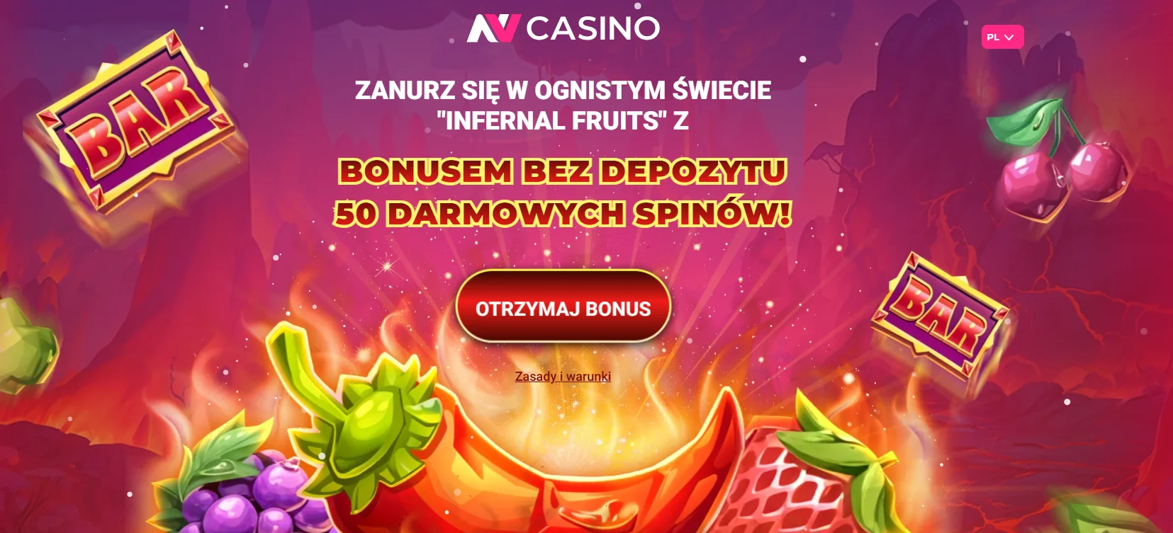 nv casino 50 fs infernal fruits