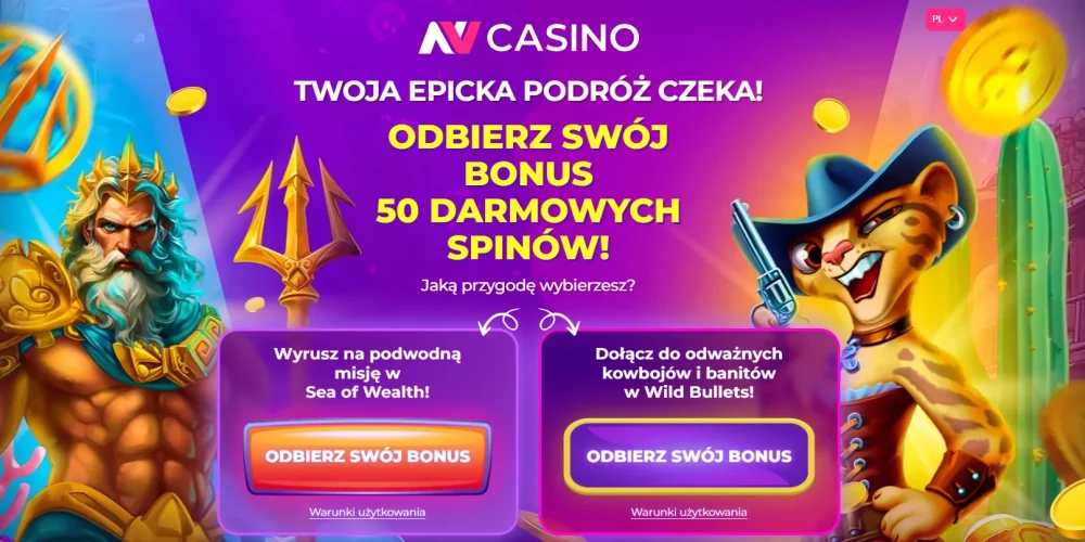 nv casino 50 fs na wybrany slot