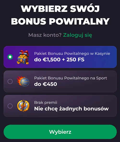 rocky spin bonus powitalny
