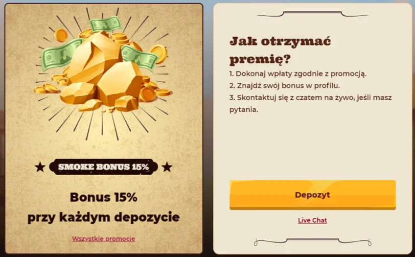 smokace 15% bonus