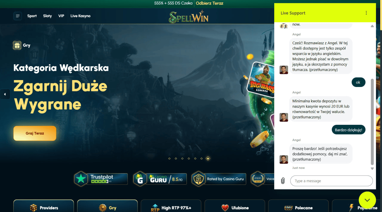 spellwin obsluga clienta
