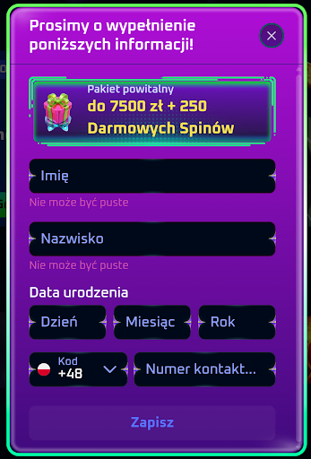 spinwera rejestracja 2