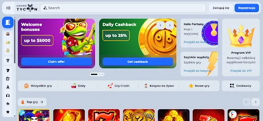 Tycoon Casino Main Page
